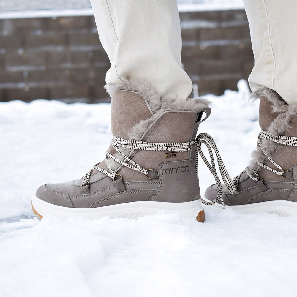 Produktbild 13 - Minfot Arctic Vinterkängor med fårskinn J-TEX Taupe
