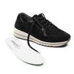 Minfot Cloe Sneaker Dame Lynlås Ruskind Sort