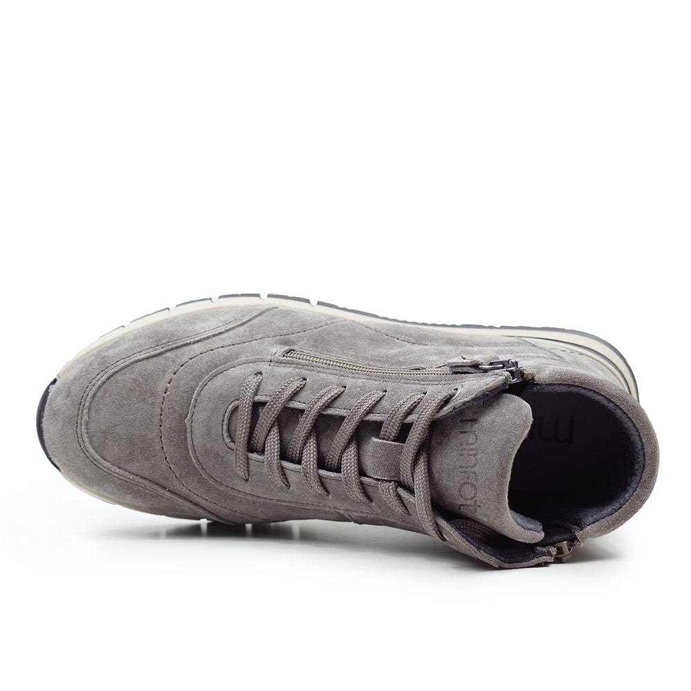 Minfot Luna Høy Sneaker Dame Ruskind Taupe
