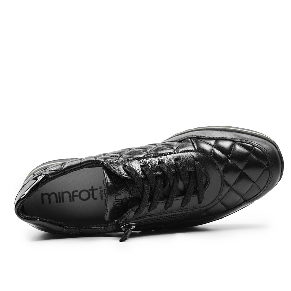 Produktbild 5 - Minfot Rut Sneaker Bred Læder Sort