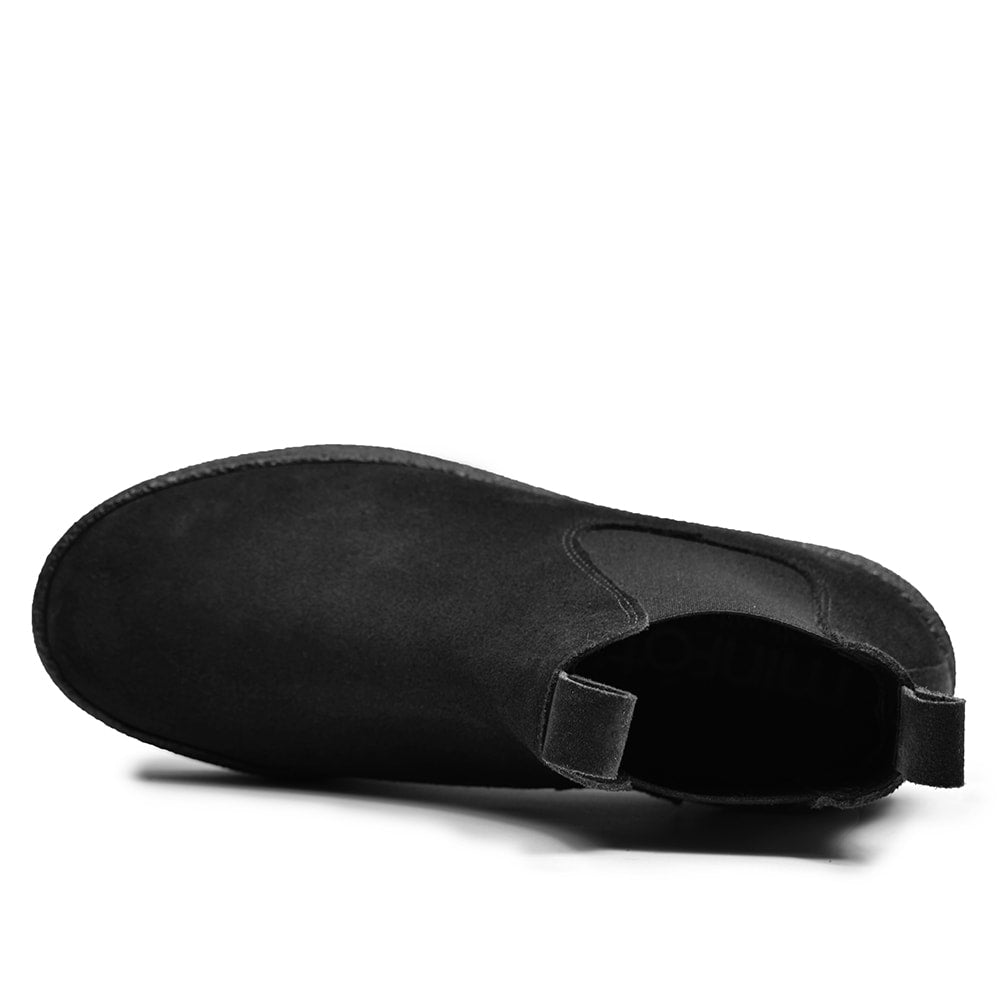 Minfot Chelsea Boots Visby Dame Ruskind Sort