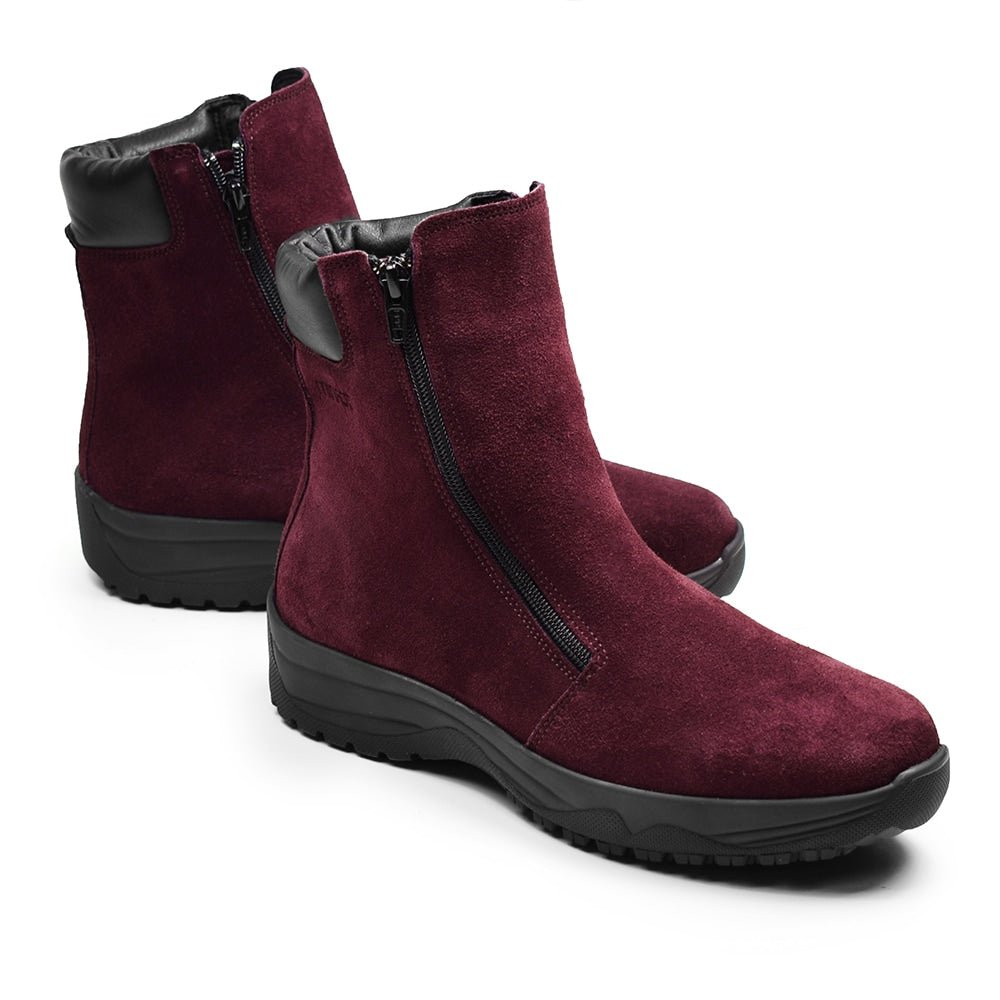 Minfot Pigsko Boden Ruskind Uld Bordeaux