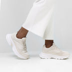 Minfot Joy Sneakers Dame Mesh Ruskind Sand