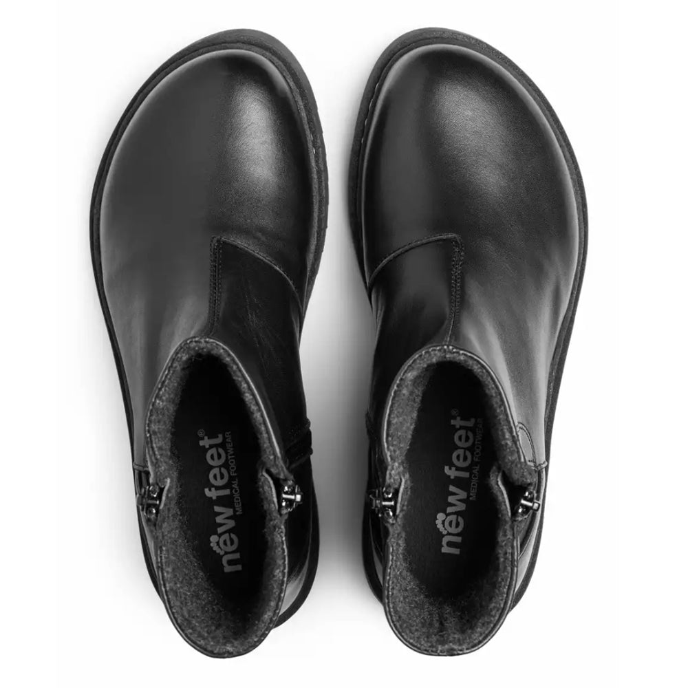 New Feet Lykke Støvler Lynlås Sort