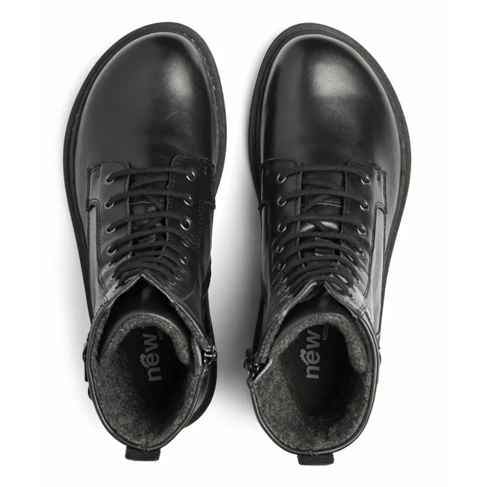 New Feet Annie Boots Snøring Lynlås Sort