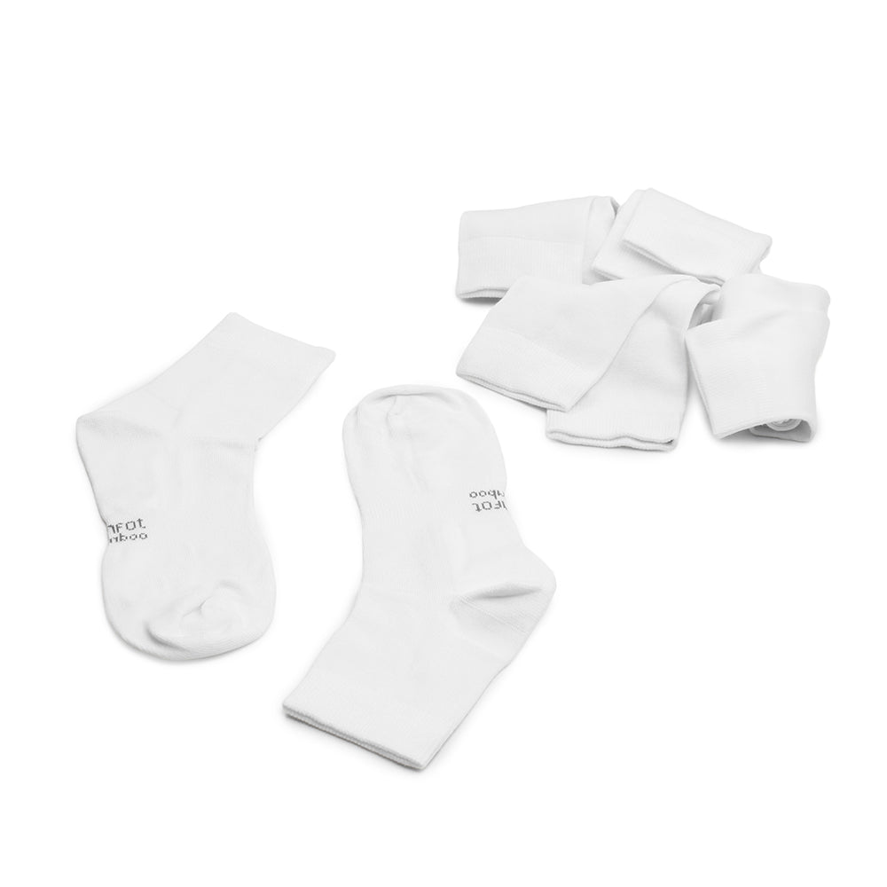 Produktbild 5 - Minfot Bambusstrømper Quarter Hvid 5-pak