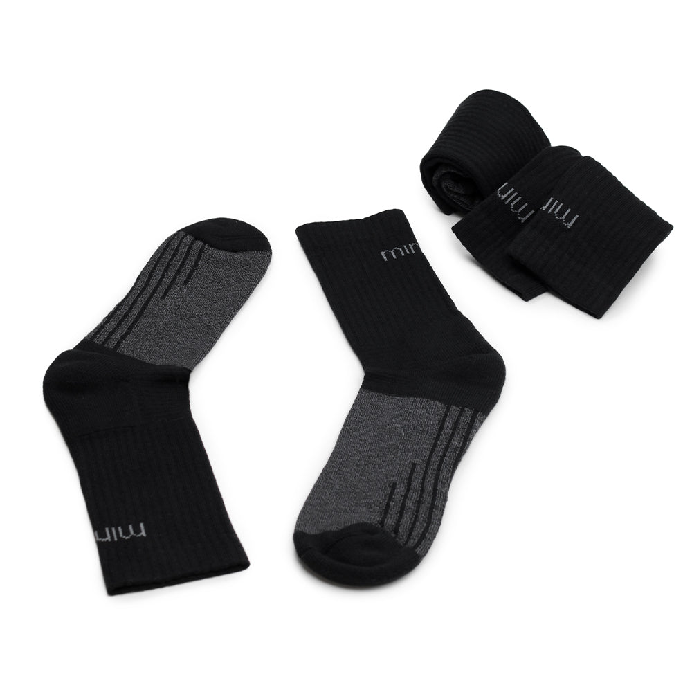 Minfot Strømper Cool Max Sort 3-Pak