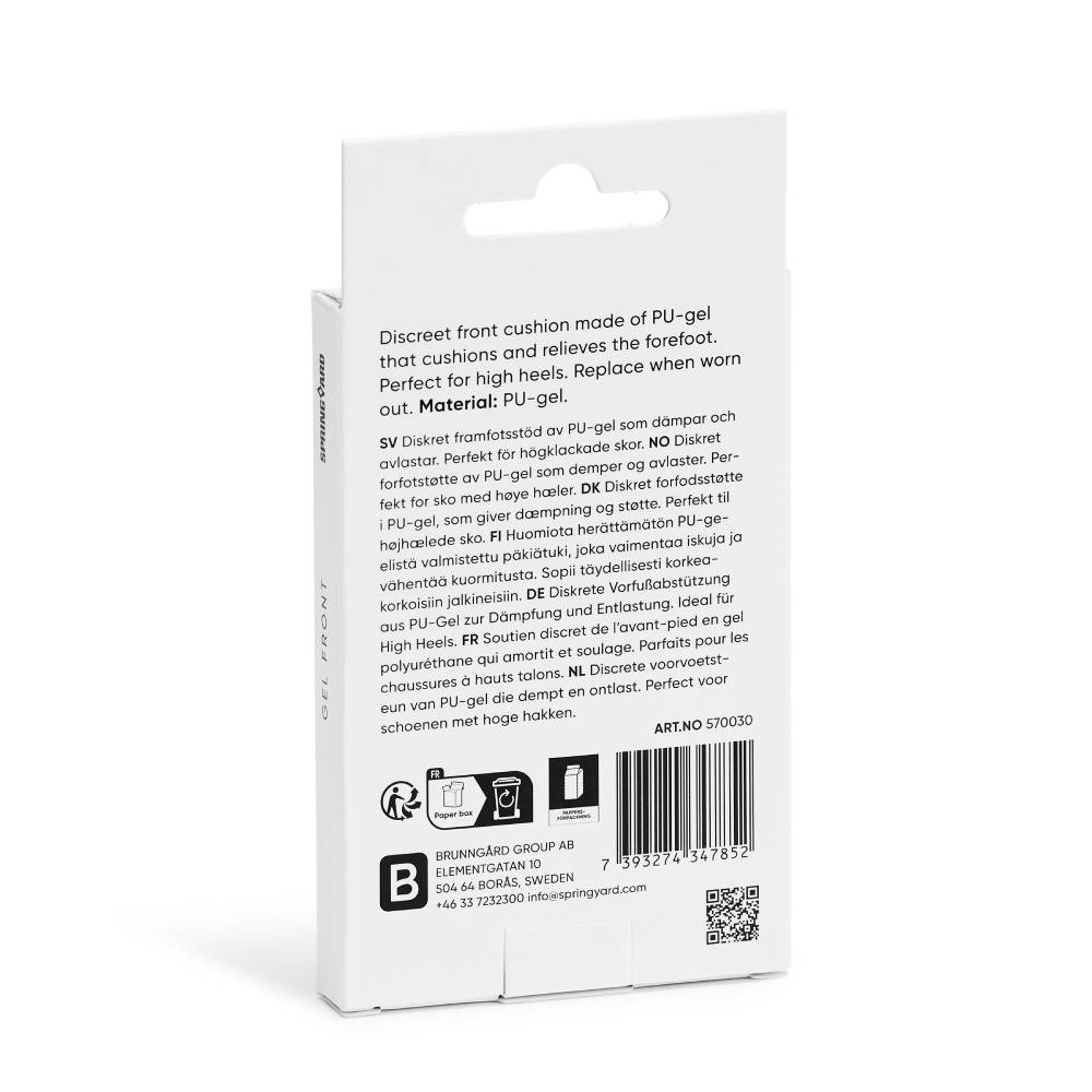 Springyard Forfodsstøtte Gel Front