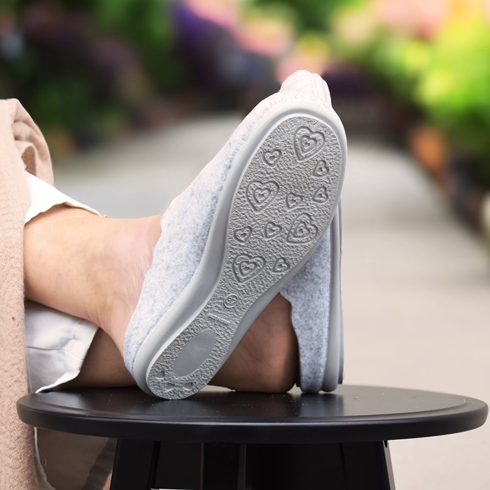 Minfot Hjemmesko Relax Dame Lysegrå