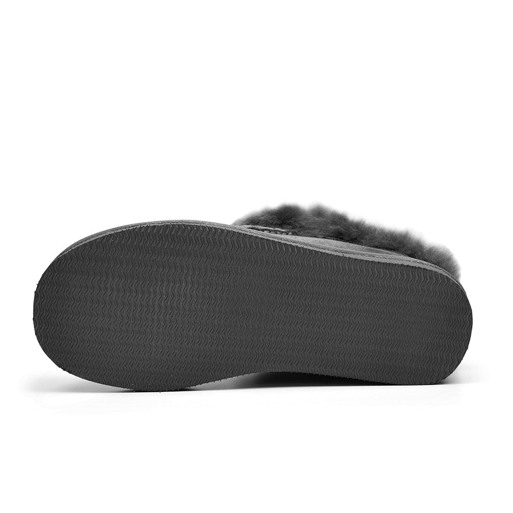 Minfot Fåreskinds Hjemmesko Bergen med Sål Grå