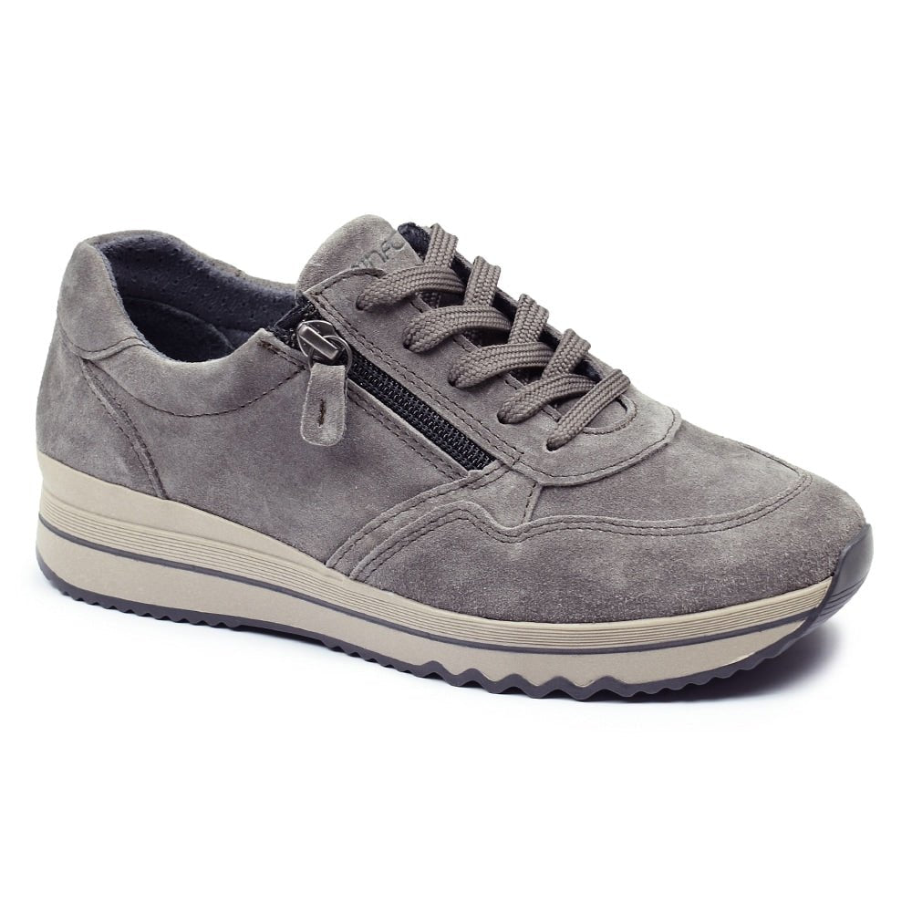 Minfot Cloe Sneaker Lynlås Mocka Taupe
