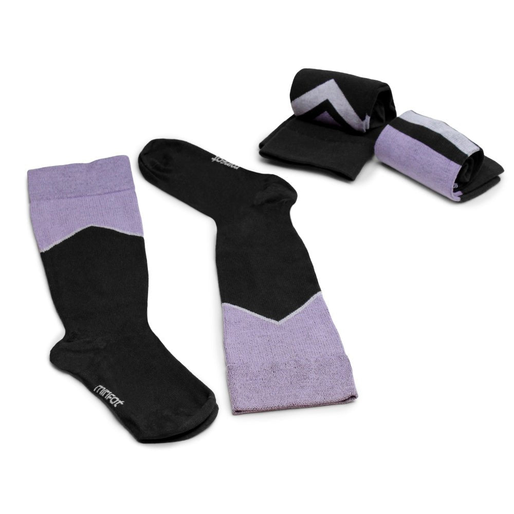 Produktbild 7 - Minfot Stödstrumpor Breda Bambu Grape 3-pack