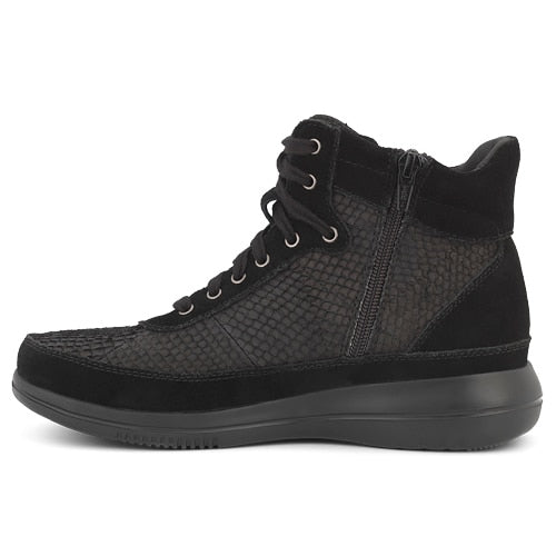 Green Comfort Leaf Lace Boot Salmon Black