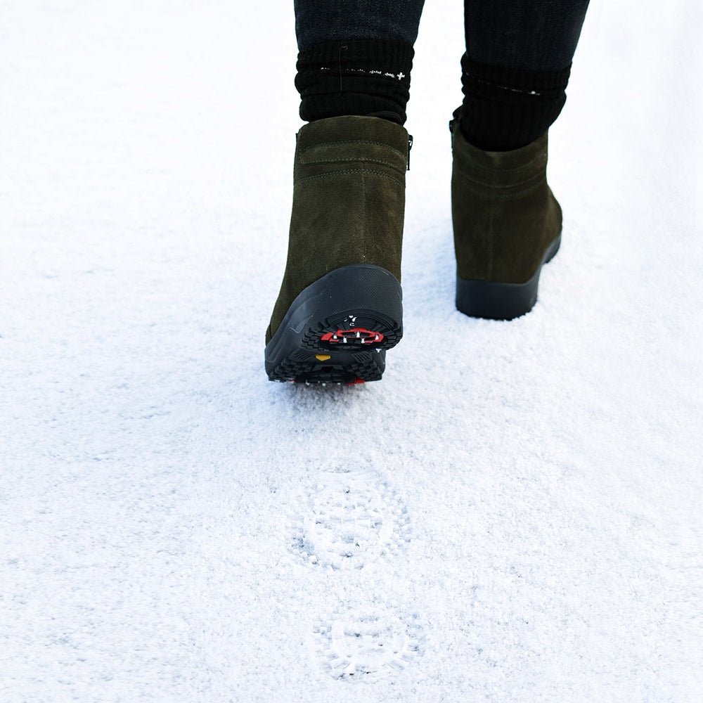 Minfot Pigsko Lima Ruskind Uld Mørkegrøn