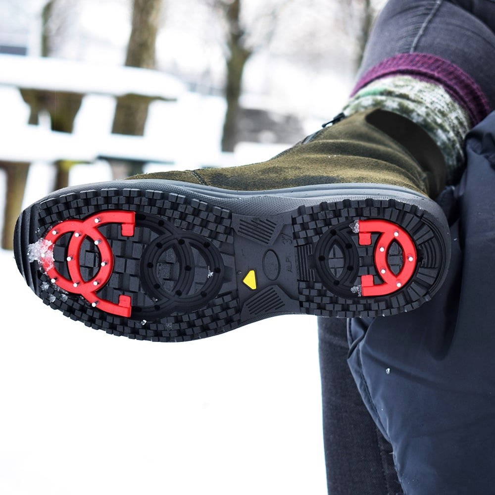 Minfot Pigsko Boden Ruskind Uld Mørkegrøn