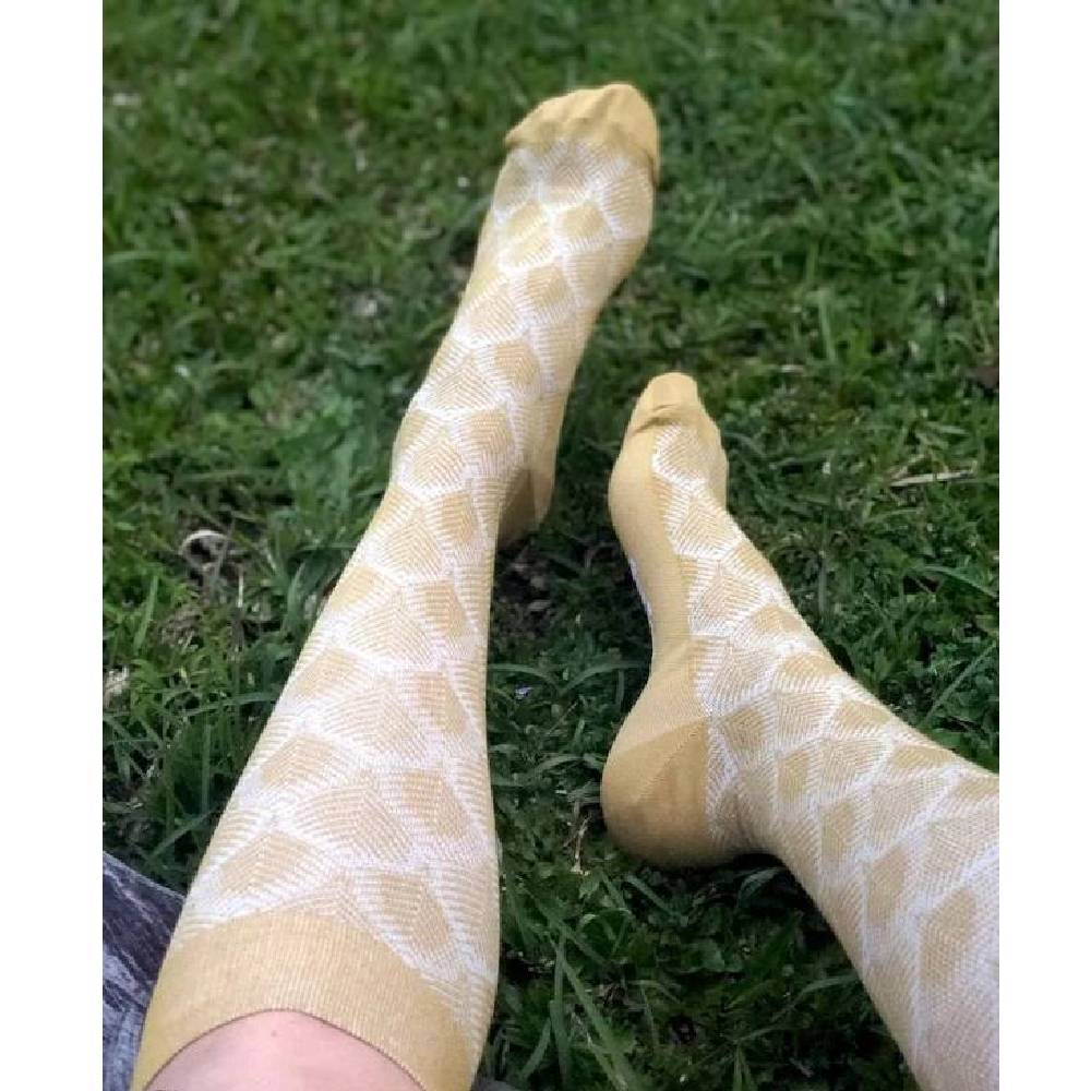 Produktbild 2 - SupCare Stödstrumpor Bambu Peacock Yellow
