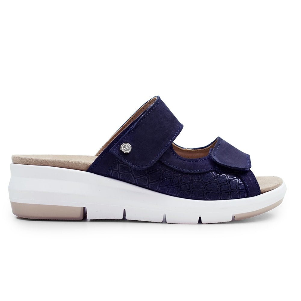 Minfot Sandal Komfort Bea Stretch Nubuck Navy