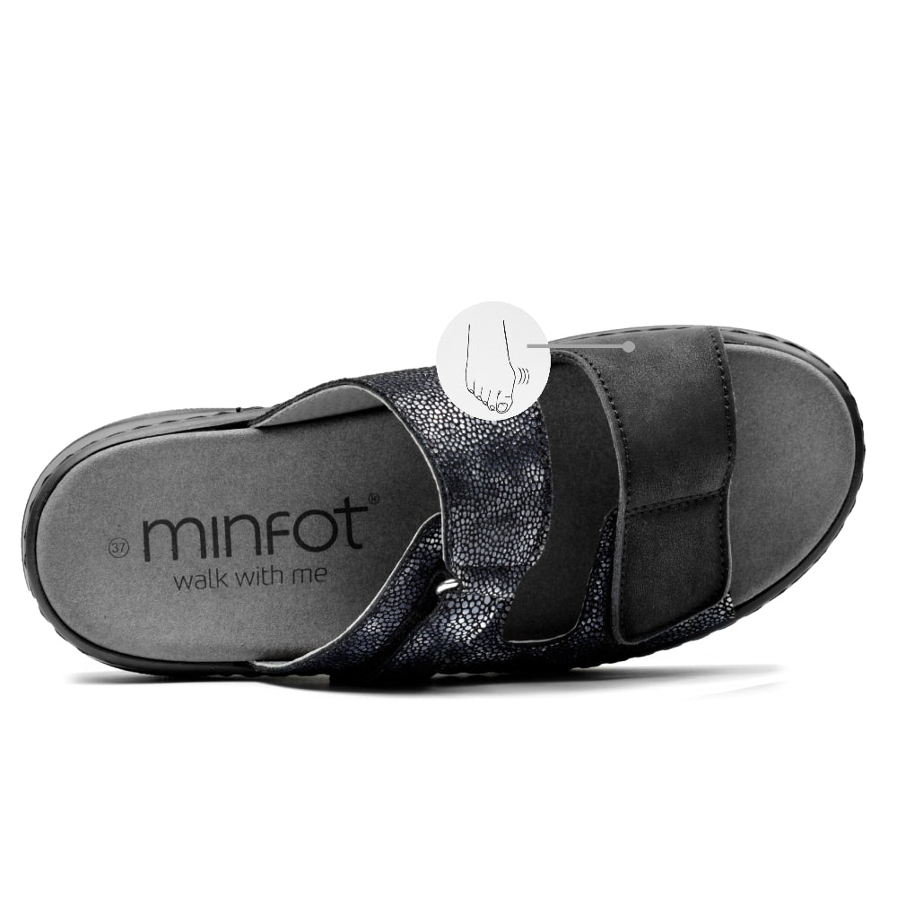 Produktbild 11 - Minfot Sandaler Stretch Granit Svart