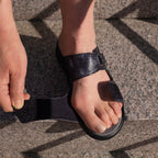 Minfot Granit Sandaler Dame Stretch Sort