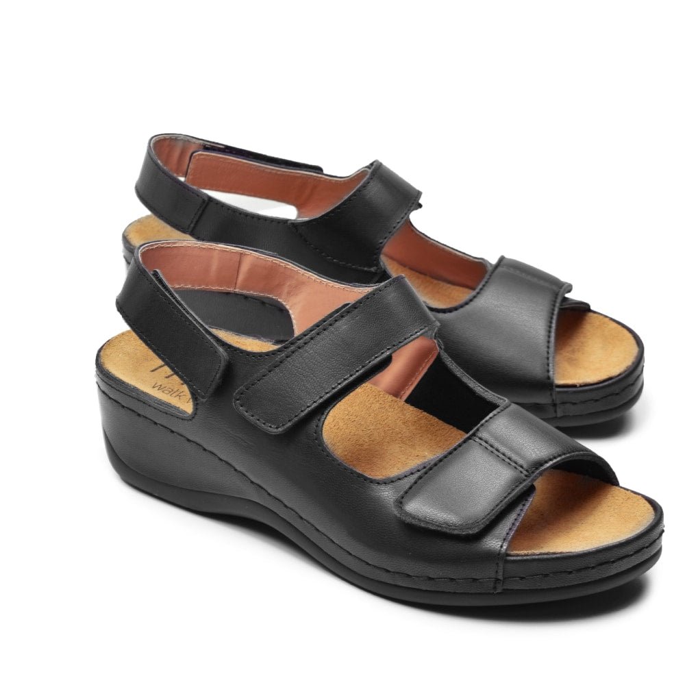 Minfot Sandaler Stretch Iris Hælrem Sort