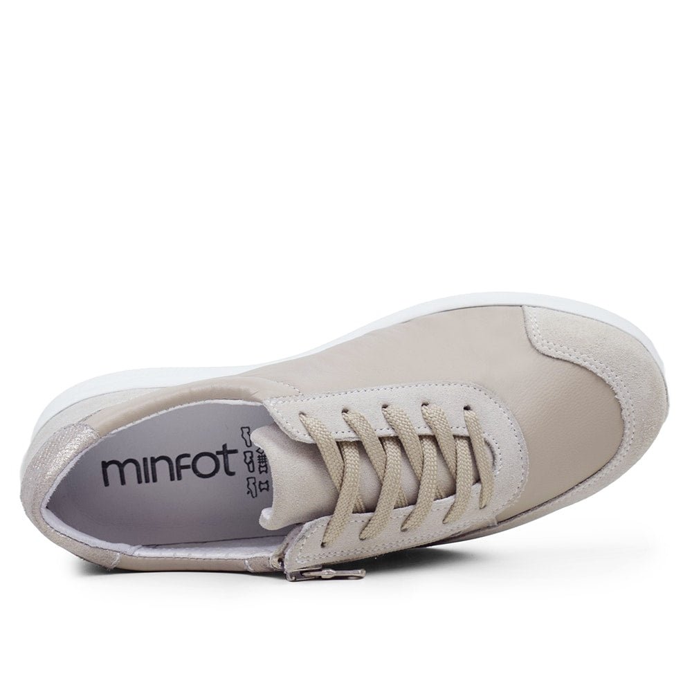 Produktbild 5 - Minfot Way Sneaker Bred Stretch Zip Beige