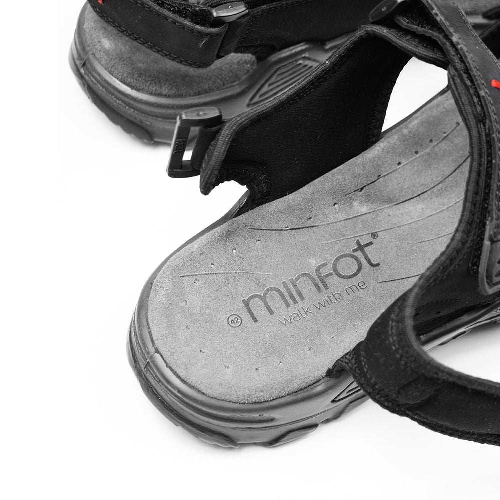 Minfot Sandaler Torekov Herre Nubuck Sort