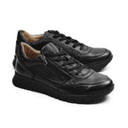 Minfot Max Comfort Sneakers Zip Skinn Sort