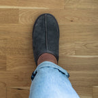Minfot Hjemmesko Fåreskind Slip-on Orust med sål Grå