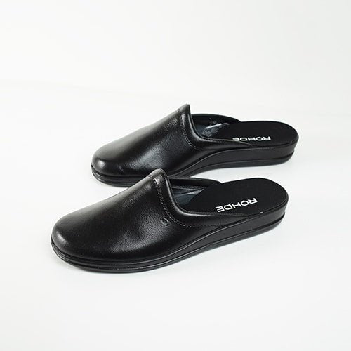 Rohde Herre Hjemmesko Læder Sort