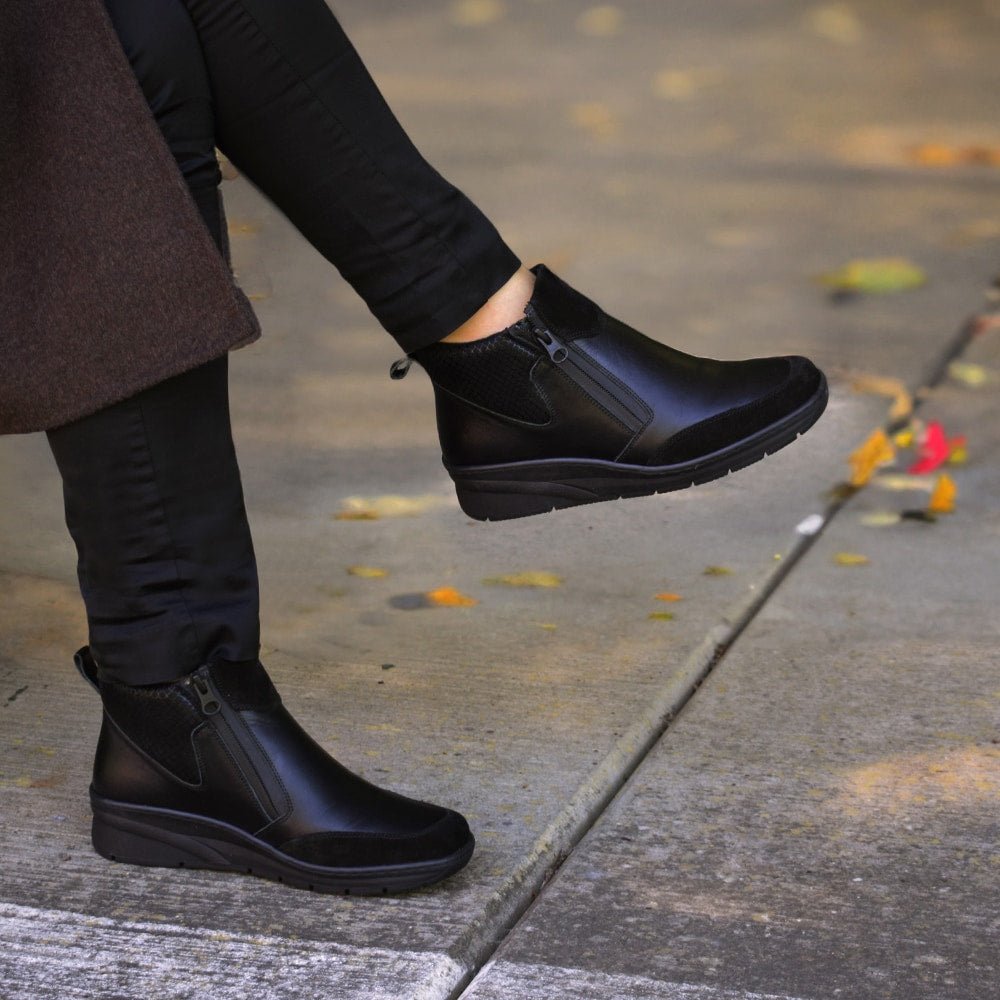 Minfot Hilma Boots med Lynlås TEX-membran Sort