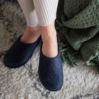 Minfot Hjemmesko Uld Slip-on Viken Uld Navy