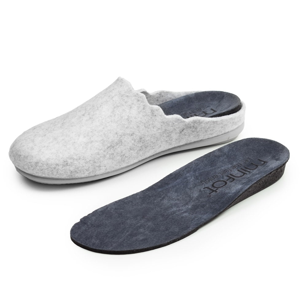 Minfot Hjemmesko Relax Dame Lysegrå