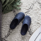 Minfot Hjemmesko Uld Slip-on Viken Uld Navy