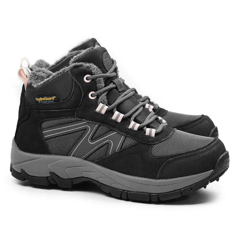 Minfot Snowgrip Pigsko Vandtæt Grå Lyserød