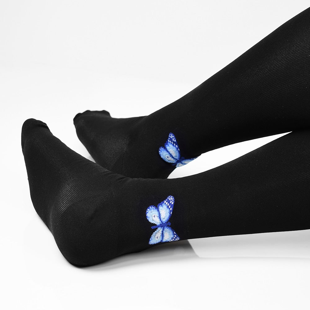 Produktbild 4 - Minfot Nylon Støttestrømper Butterfly Sort