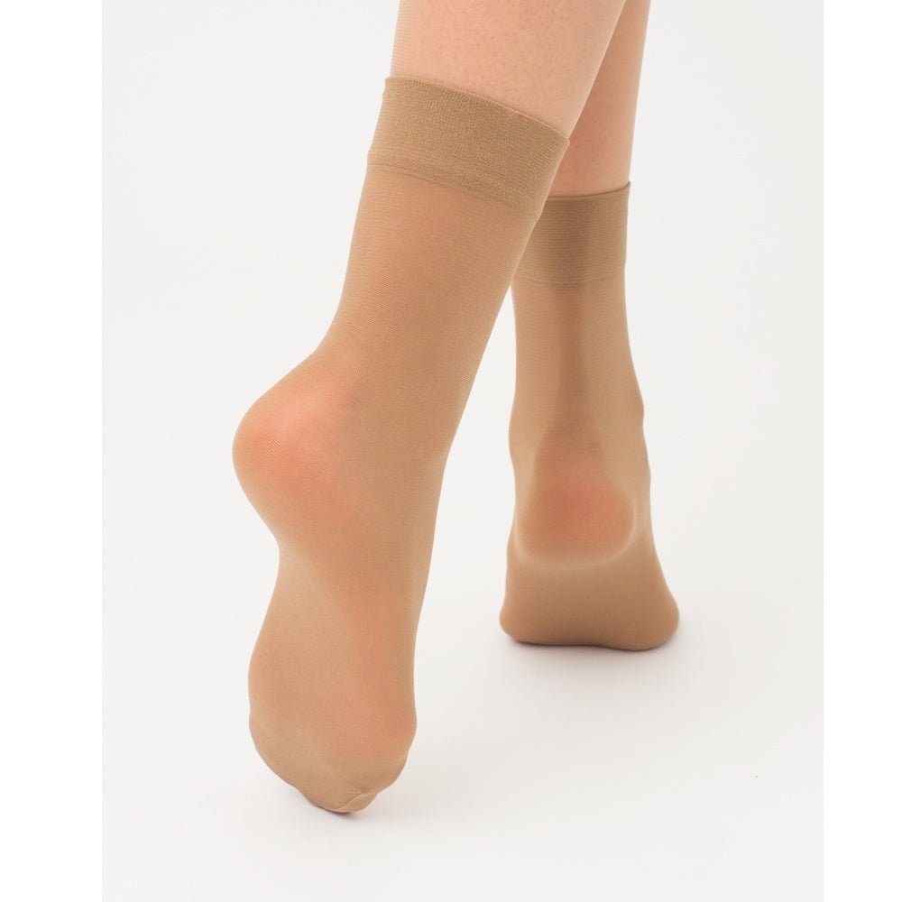 Giulia Easy Nylonstrømper Ankel 40 DEN Caramel 2-pak