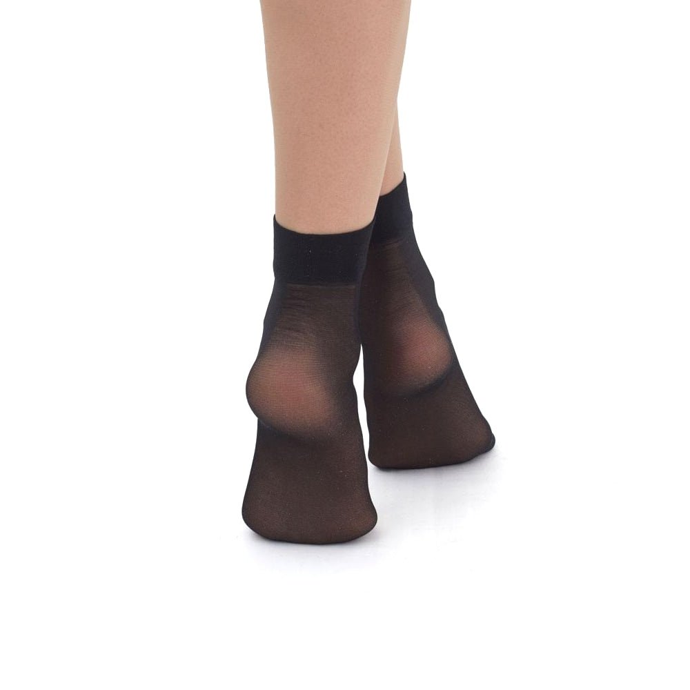 Produktbild 3 - Giulia Easy Nylonstrumpor Ankel 2-pack 40 den Svart