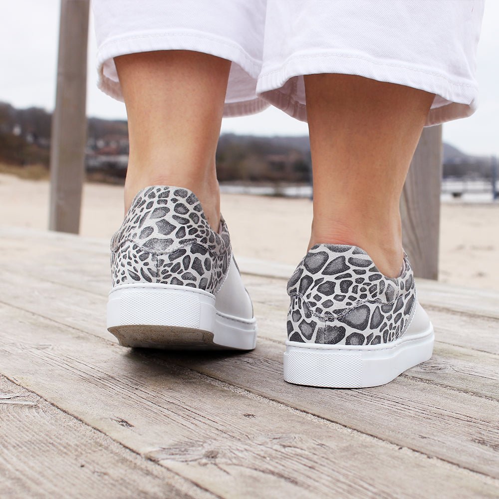 Produktbild 14 - Minfot Comfort Sneakers Skinn Leopard Vit