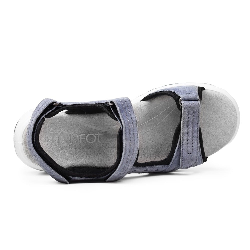 Minfot Sandaler Sandhamn Dame Ruskind Dueblå