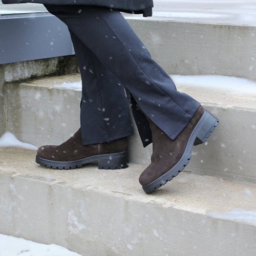 Minfot Cityspike Chelsea Pigsko Zip Ruskind Brun