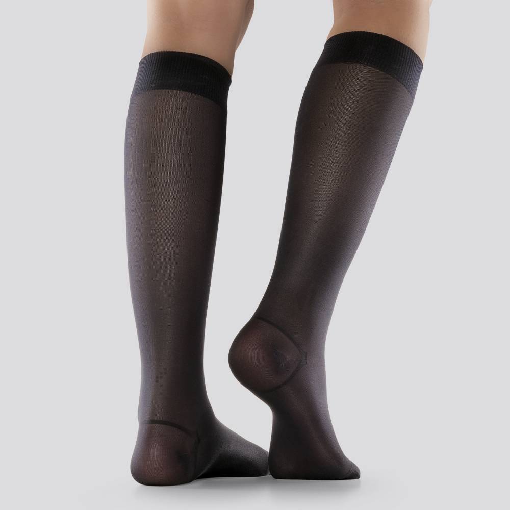 Mabs Støttestrømper Nylon Bred Sorte