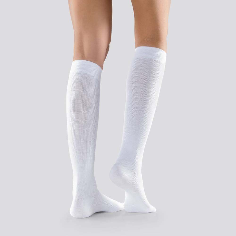 Mabs Støttestrømper Bomuld Hvid 1-pak
