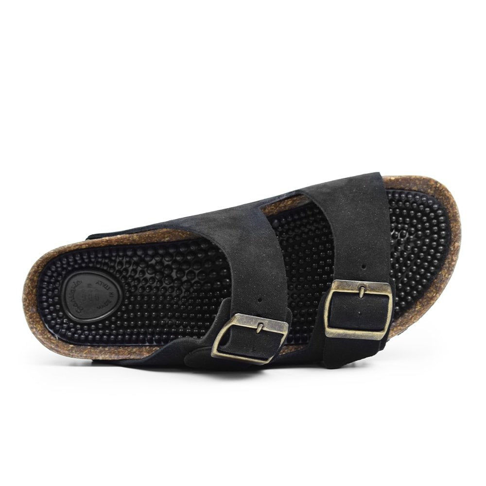 Minfot Massage Sandaler Bio Ruskind Sort