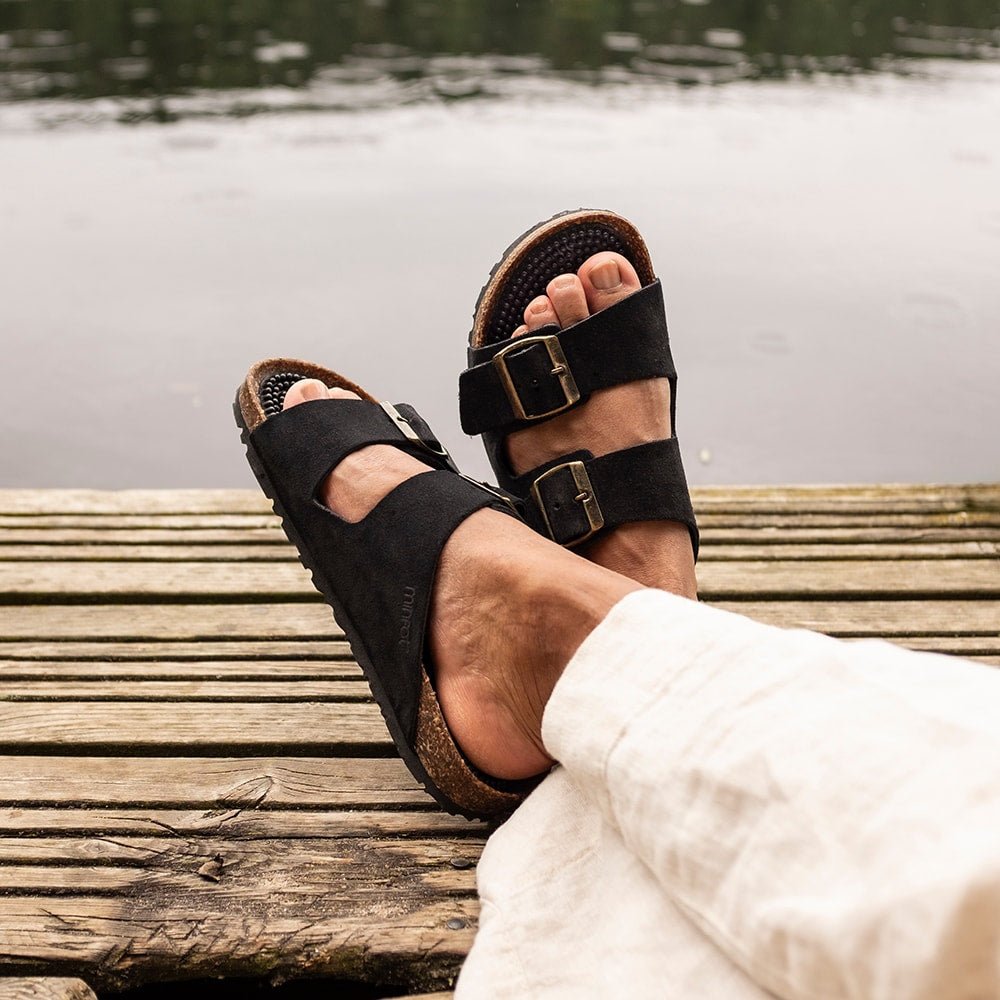 Minfot Massage Sandaler Bio Ruskind Sort