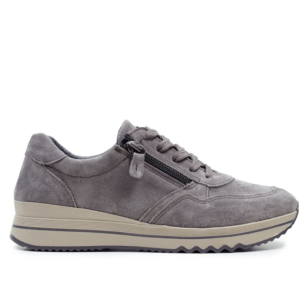 Minfot Cloe Sneaker Lynlås Ruskind Taupe