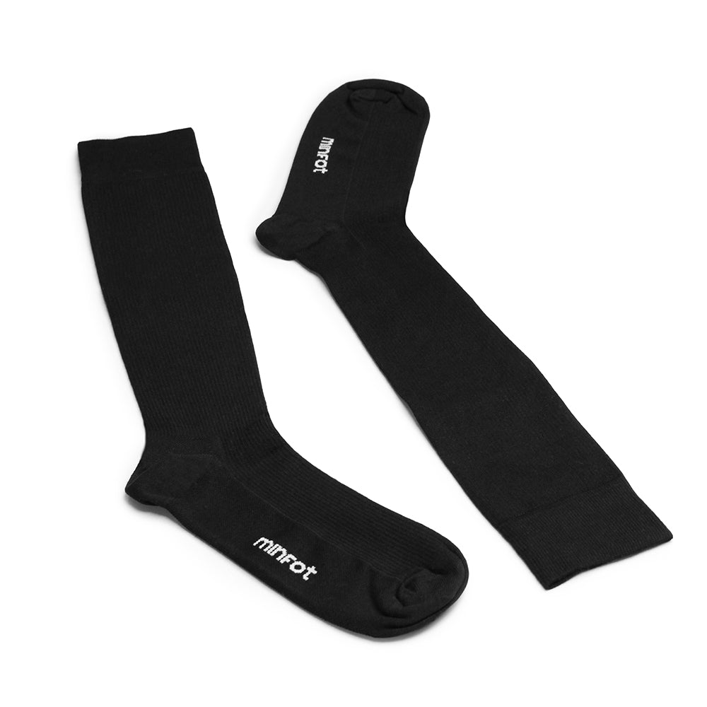 Minfot Støttestrømper Merinould Sort 1-pak