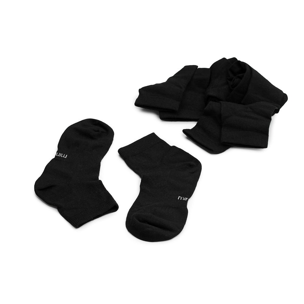 Produktbild 5 - Minfot Strumpor Quarter Merinoull Svart 5-pack
