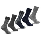 Minfot Strømper Merinould Stribet Navy Mix 5-pak