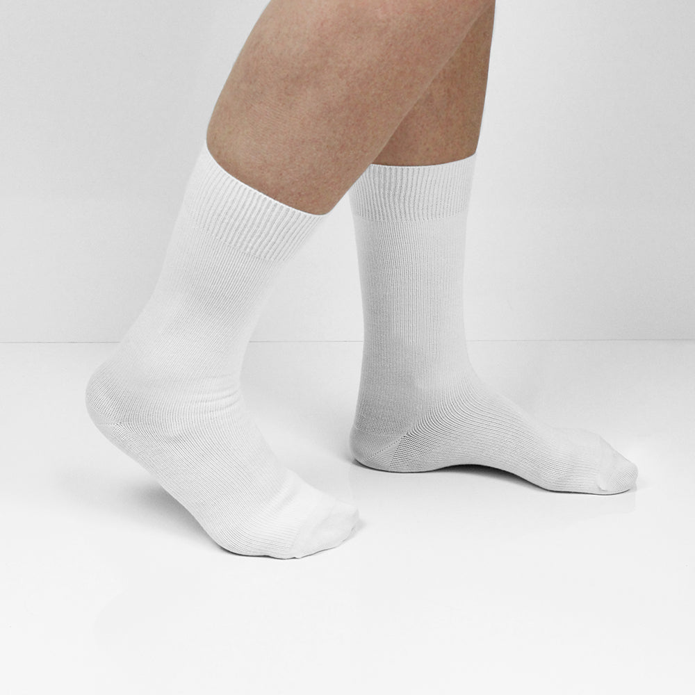 Produktbild 2 - Minfot Ankelstøttestrømper Bambus Hvid 1-pack
