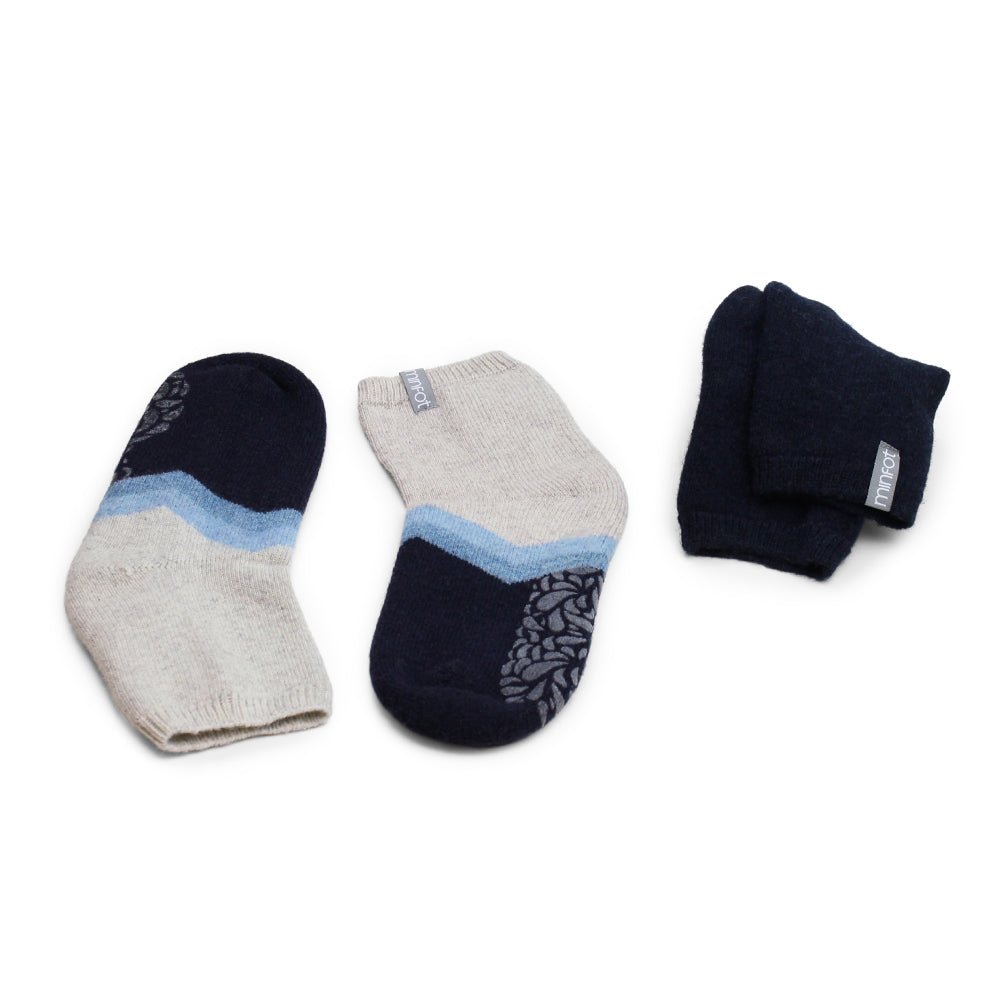 Produktbild 5 - Minfot Anti-skridstrømper Uld Cosy Iris 2-pak